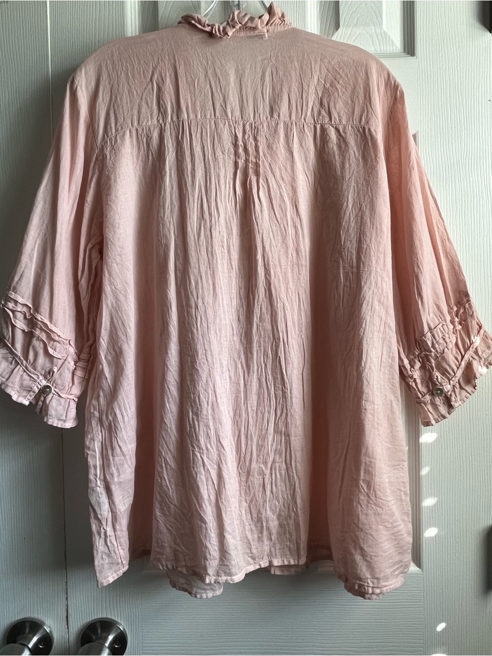 JP & Mattie Lace Band Shirt Top 3/4 Sleeve Lightweight Top Romantic Size Med - Picture 4 of 4